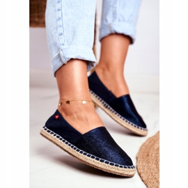Espadrile pentru femei Tălpă împletită Blue Navy Big Star DD274A147 albastru marin 1