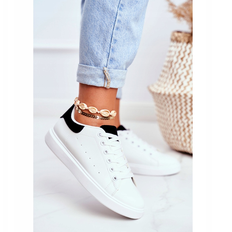 PS1 Încălțăminte sport de damă albă cu toc negru Milly 2 PS1 Încălțăminte sport de damă albă cu toc negru Milly 2