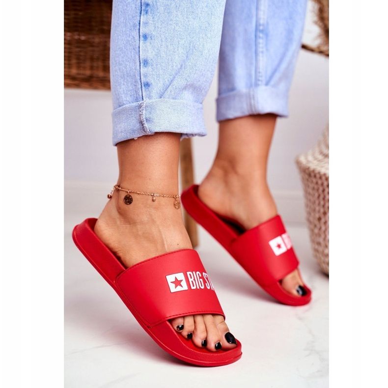 Papuci de damă Big Star Red GG274041 roșu 1