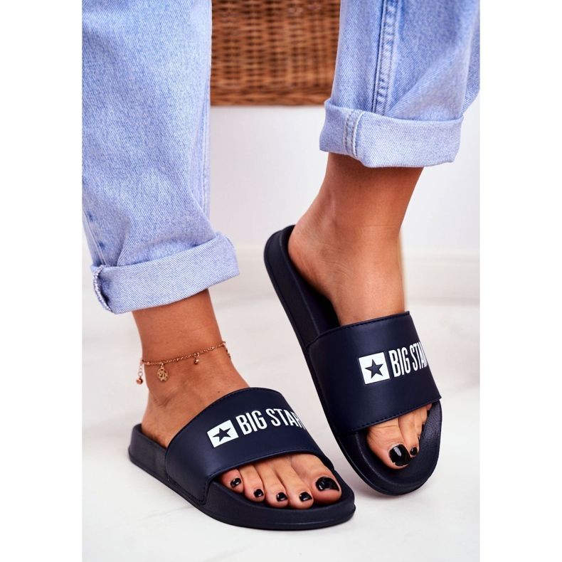 Papuci de damă Big Star Classic Blue Navy GG274043 albastru marin 1