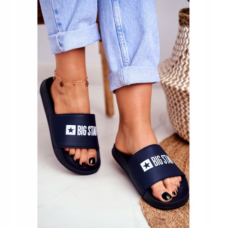 Papuci de damă Big Star Classic Blue Navy GG274043 albastru marin 2