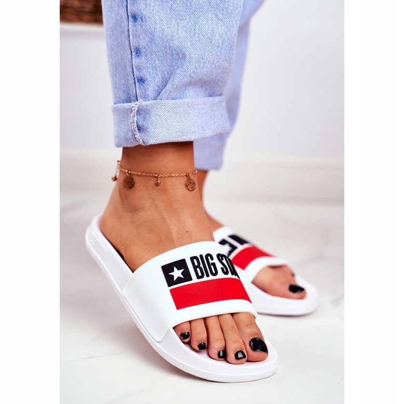 Papuci de damă Big Star Classic White GG274047 alb 1