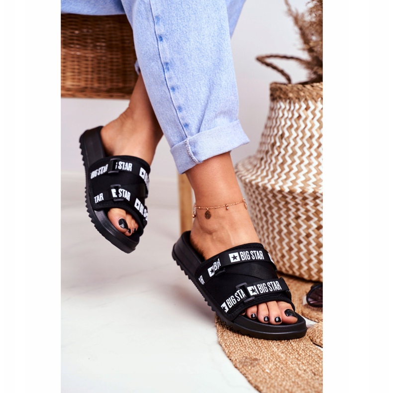 Papuci de dama Big Star Military Black GG274018 negru 2