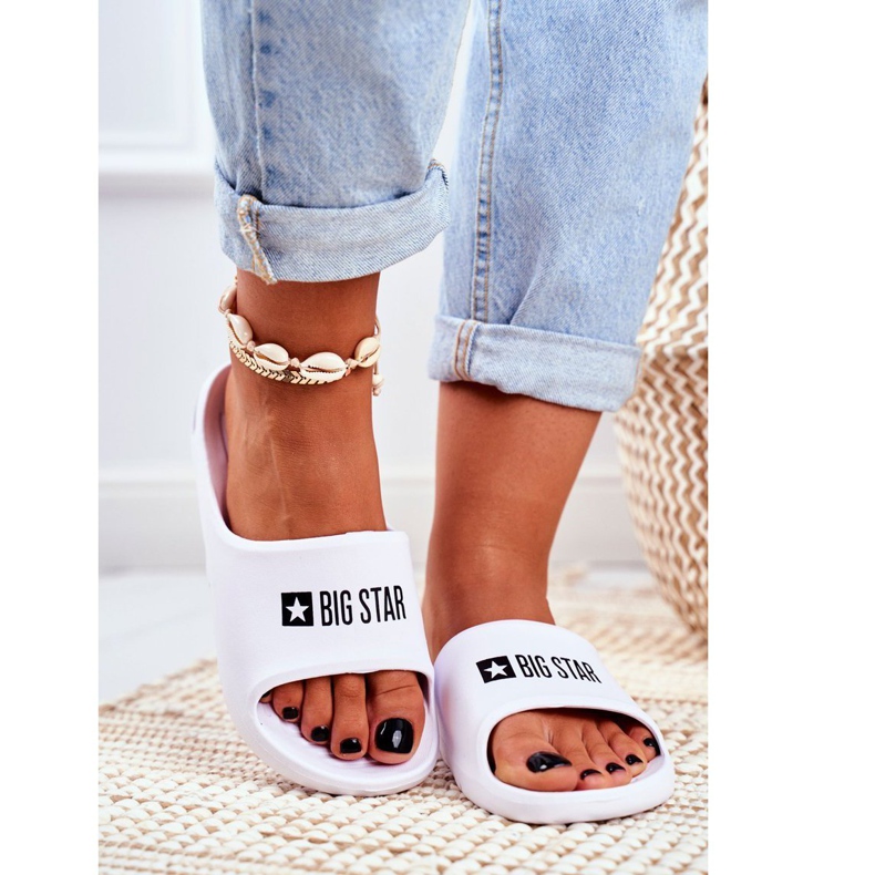 Papuci de damă Big Star Air White GG274A026 alb 1