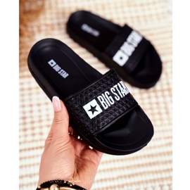 Papuci negri pentru copii Big Star Quilted GG374800 negru 2