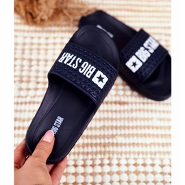 Papuci pentru copii Big Star Navy Blue Matlasat GG374802 albastru marin 2