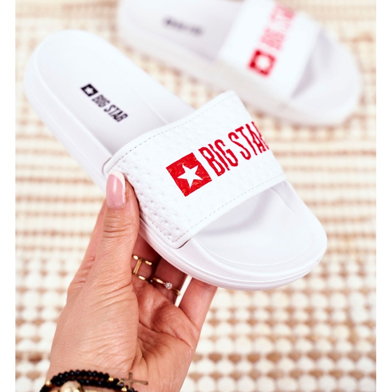 Papuci pentru copii Big Star White Matlasat GG374803 alb 2