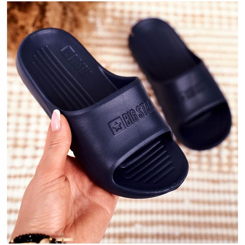 Papuci pentru copii Tineret Big Star Blue Navy GG374810 albastru 2
