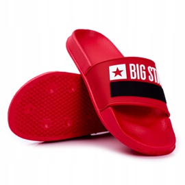 Papuci pentru bărbați Big Star Classic Red GG174939 alb negru roșu 2