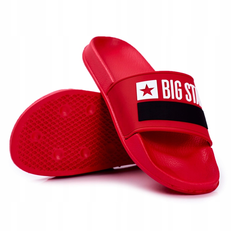 Papuci pentru bărbați Big Star Classic Red GG174939 alb negru roșu 2