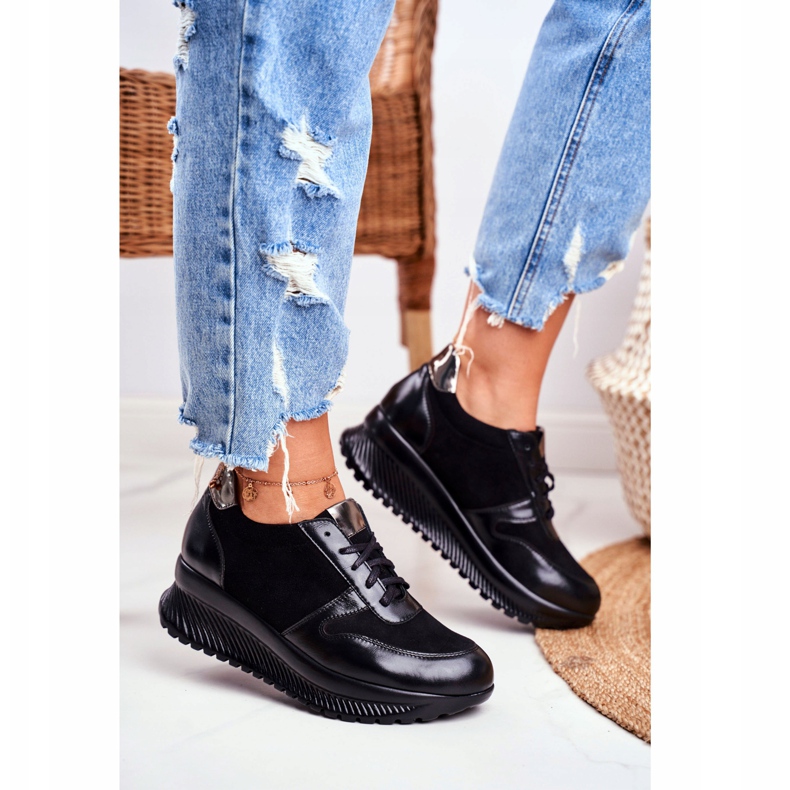 ESKA Încălțăminte sport de damă Piele Neagră Gianna negru 2