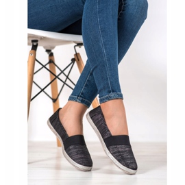 SHELOVET Adidași eleganți cu alunecare negru 2