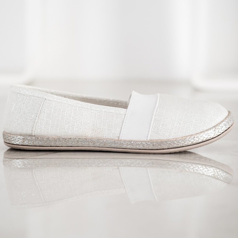 SHELOVET Adidași eleganți cu alunecare alb 2