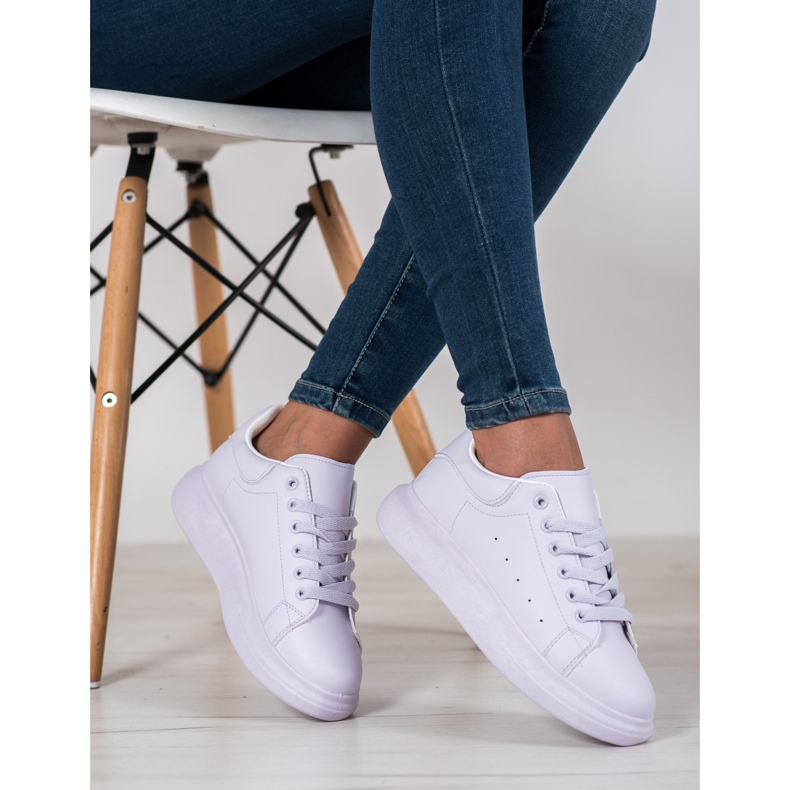 SHELOVET Adidași violet pe platformă 1