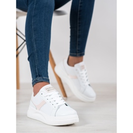 SHELOVET Adidași de design de modă alb 1
