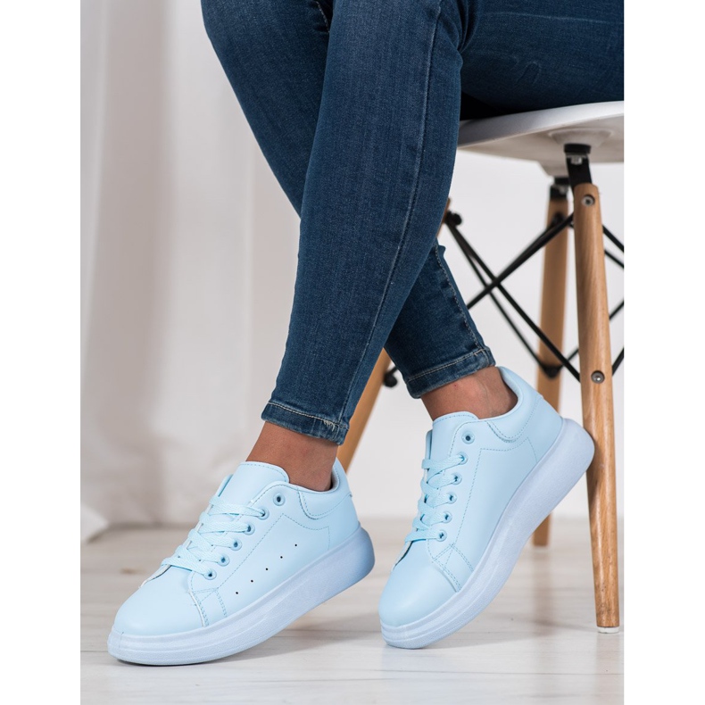 SHELOVET Adidași albaștri pe platformă albastru 1