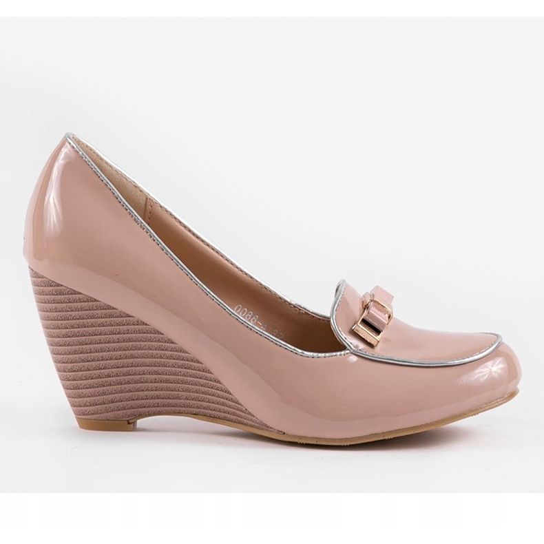 Pompe cu pană bej cu arc 0088-4 maro 1