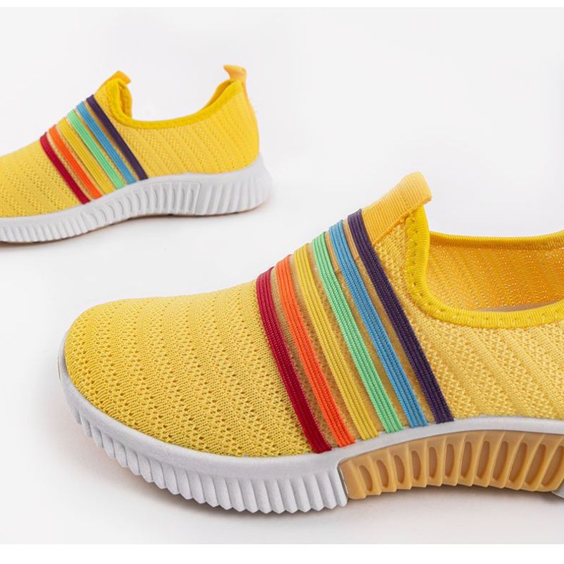 Încălțăminte de sport slip-on BS30 galbenă multicolor 2