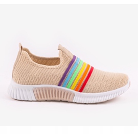 Pantofi sport alunecați de culoare bej, BS30 maro multicolor 1