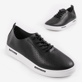 Adidași de sport ajurati QW8368-1 negri negru 1