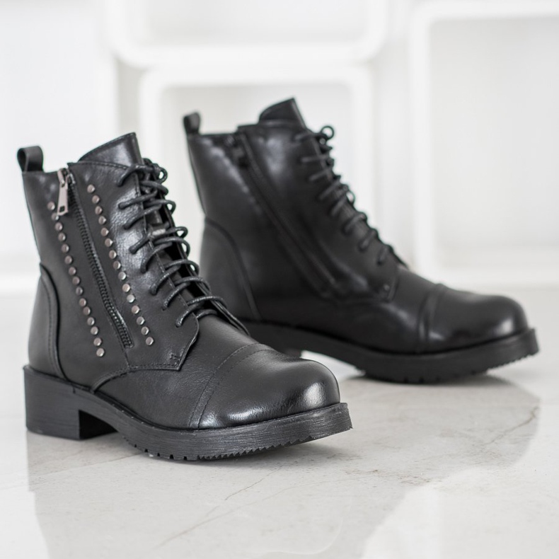 J. Star Muncitori calzi cu pietre de stras negru 2