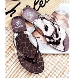 Lu Boo Flip-flops Metallic Pewter Eltoro Ii gat. negru gri 1