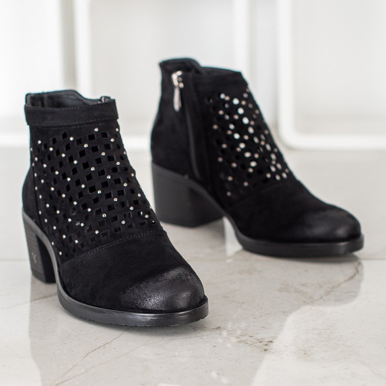 Cizme ajurate VINCEZA negru 1 Cizme ajurate VINCEZA negru 1