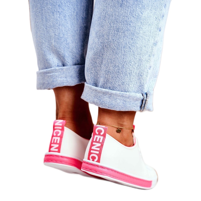 SEA Adidași clasici pentru femei Fuchsia Ville alb roz 2