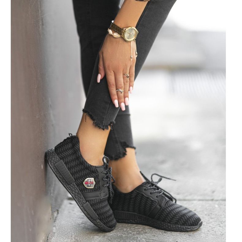 Încălțăminte sportă ușoară PH-16 neagră negru 2