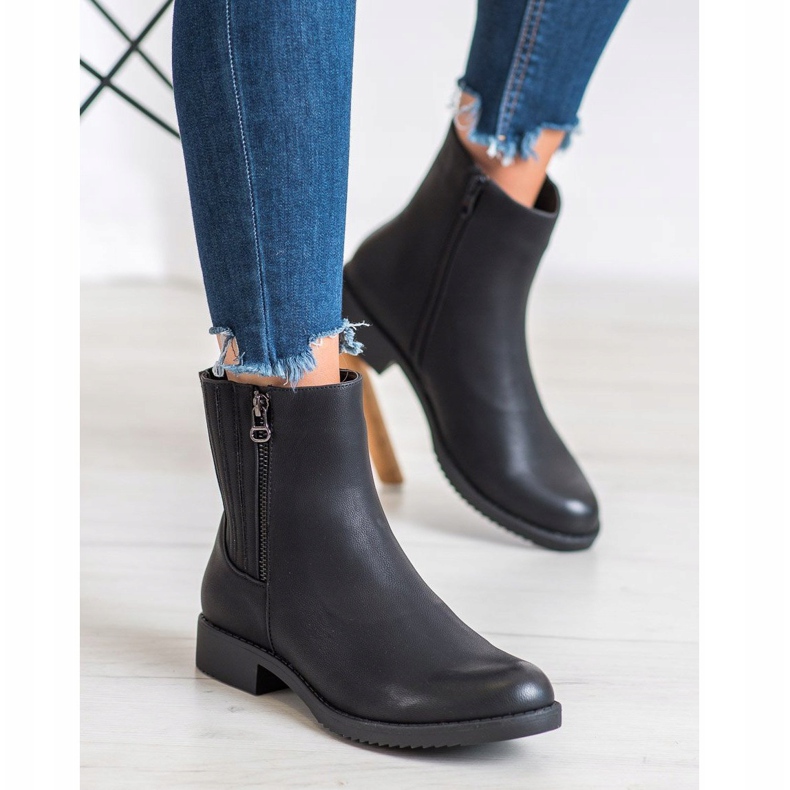 J. Star Cizme înalte cu piele ecologică negru 1 J. Star Cizme înalte cu piele ecologică negru 1