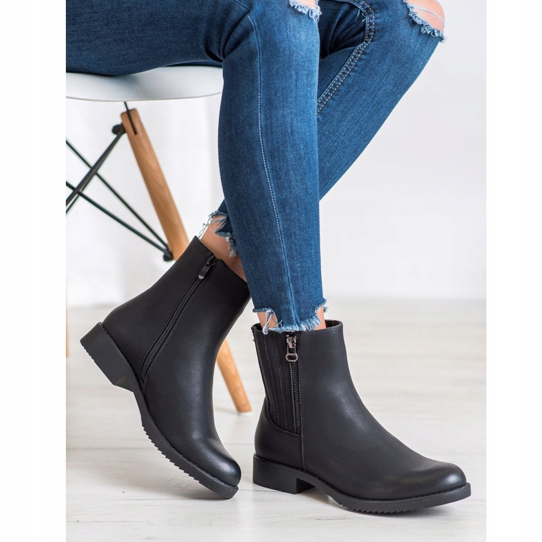 J. Star Cizme înalte cu piele ecologică negru 2 J. Star Cizme înalte cu piele ecologică negru 2