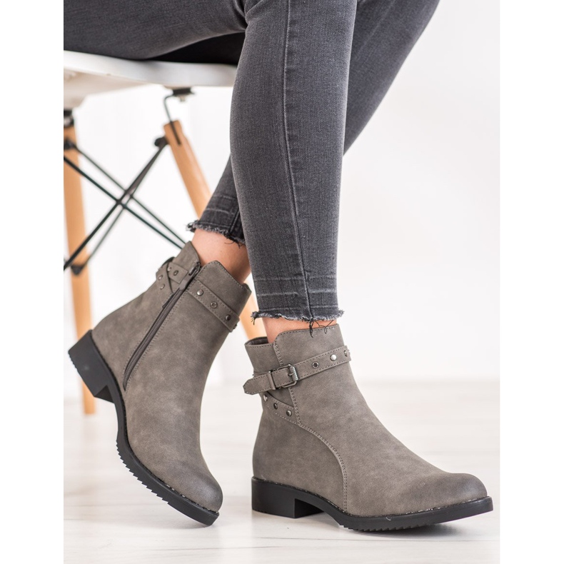 J. Star Cizme cenusii calde gri 1