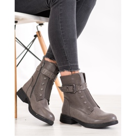 J. Star Cizme gri cu bandă elastică 1