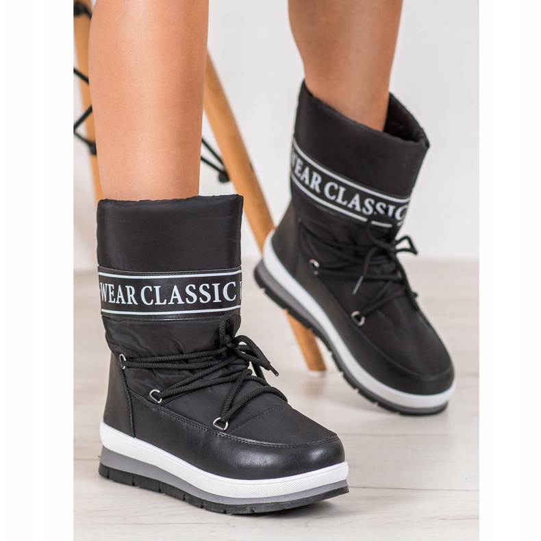 GOLL Poartă cizme clasice de zăpadă negru 2