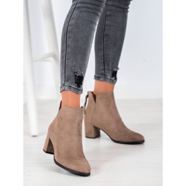 Cizme cu fermoar VINCEZA maro 2