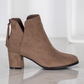 Cizme cu fermoar VINCEZA maro 1