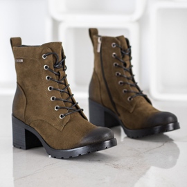 Cizme din piele de căprioară VINCEZA multicolor verde 1