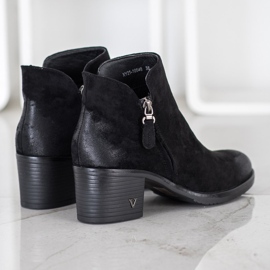 Cizme din piele de căprioară VINCEZA negru 2