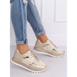 Încălțăminte sport aurie pentru femei 2019-447 Aur de aur galben 1