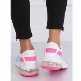 Încălțăminte de sport albă pentru femei F-3336 ALB / FUSHIA roz 1