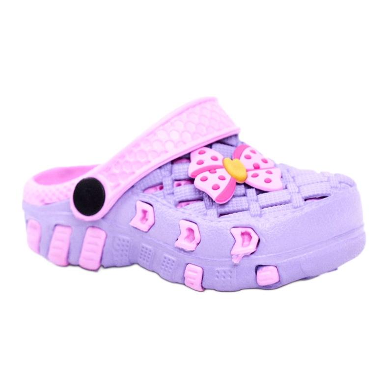 NEWS Papuci pentru copii Foam Crocs Violet Bow Susan roz 3