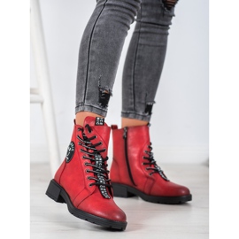 VINCEZA Trappers Red roșu 1 VINCEZA Trappers Red roșu 1
