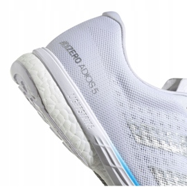 Pantofi de alergare adidas adizero Adios 5 M FV7334 alb albastru argint 2