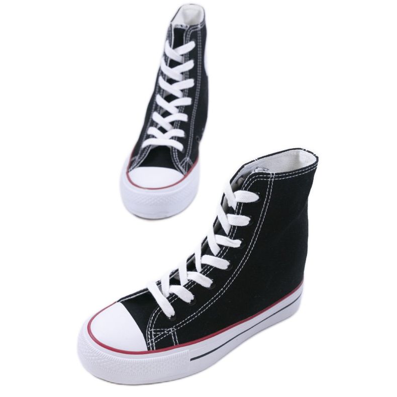 Adidași negri cu pene lacate B706-1 negru 1 Adidași negri cu pene lacate B706-1 negru 1