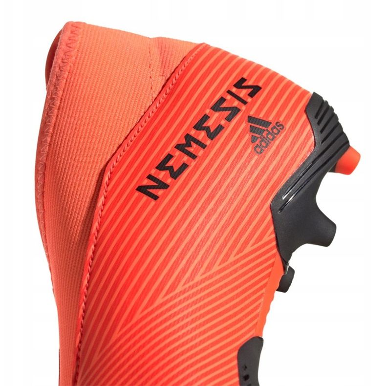 Ghete de fotbal Adidas Nemeziz 19.3 Ll Fg Jr EH0488 roșu portocale 1