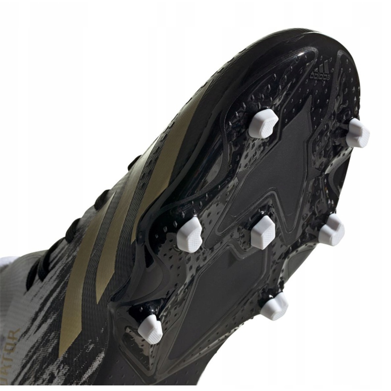 Ghete de fotbal Adidas Predator 20.3 Fg Jr FW9215 gri / argintiu, alb, negru, auriu alb 1