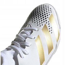 Ghete de fotbal Adidas Predator 20.3 In Jr FW9218 gri / argintiu, alb, auriu alb 3