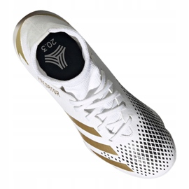 Ghete de fotbal Adidas Predator 20.3 In Jr FW9218 gri / argintiu, alb, auriu alb 4