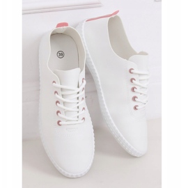 Adidași de damă albi și roz 6165 Roz 1