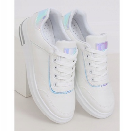 Adidași de damă albi 1239-Y Silver gri 1